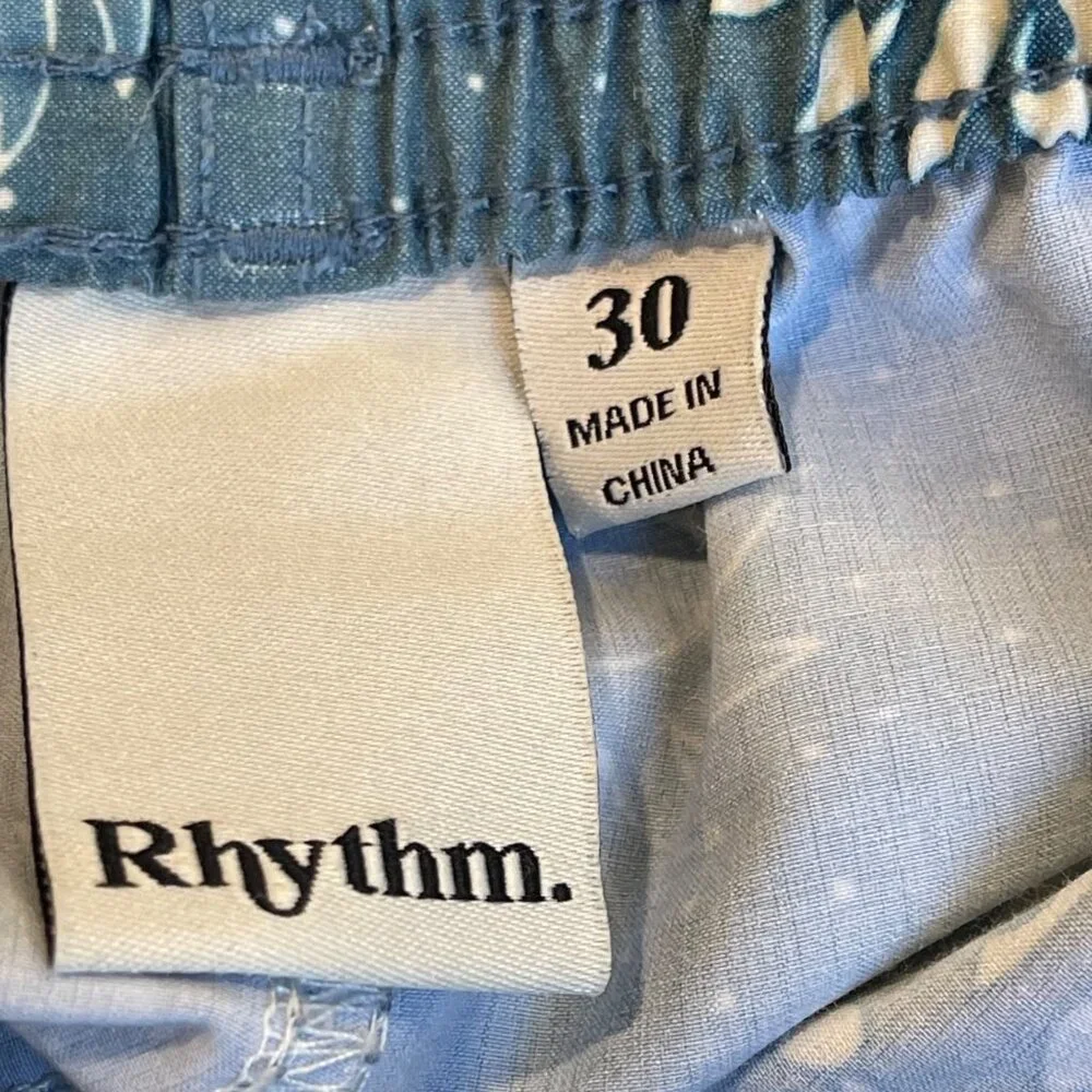 Rhythm Kona Beach Shorts Men's Size 30 Hybrid Swim Trunks Pockets Quick Drying‎